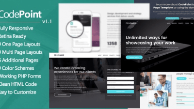 CodePoint (v1.2.5) Landing Page WordPress Theme