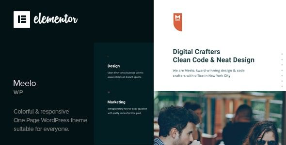 Meelo v1.5.0 Corporate One Page WordPress Theme