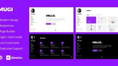 Mugi (v1.0.6) Personal Portfolio & Resume WordPress Theme