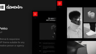 Pekko (v1.4) Minimal Dark WordPress Theme