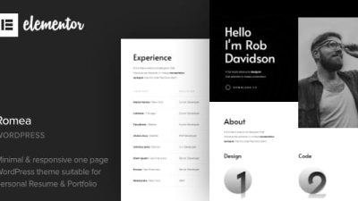 Romea v1.7 Personal Portfolio WordPress Theme