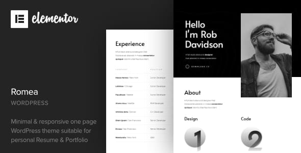 Romea v1.7 Personal Portfolio WordPress Theme