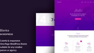 Blanka (v1.5) One Page WordPress Theme