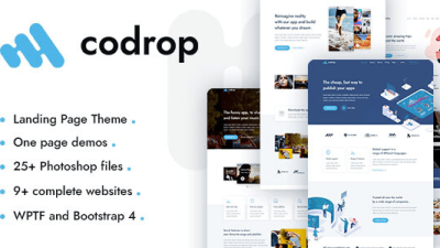 Codrop (v1.4.8) App Landing Page Theme