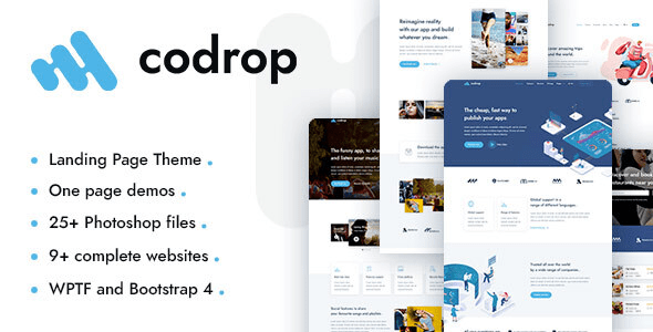 Codrop (v1.4.8) App Landing Page Theme