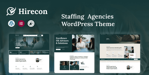 Hirecon (v1.0.0) Staffing Agencies WordPress Theme