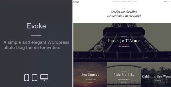 Evoke (v2.5.5) Photo Stories WordPress Blog Theme