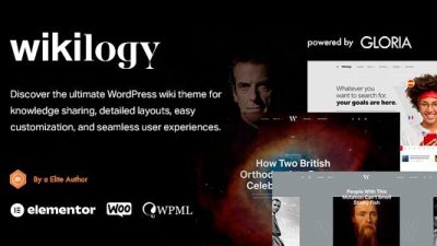 Wikilogy v2.0.2 Wiki, Magazine & News WordPress Theme