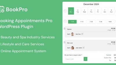 BookPro v1.0.9 – Appointment Booking WordPress Plugin