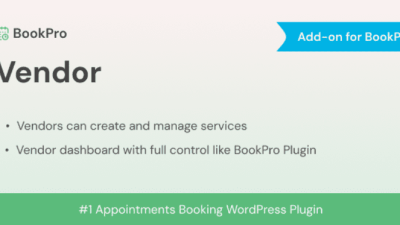 Multi Vendor Add-on for BookPro Plugin WordPress v1.0.0