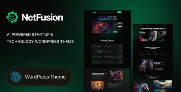 NetFusion v1.0.0 AI Powered Startup & Technology WordPr