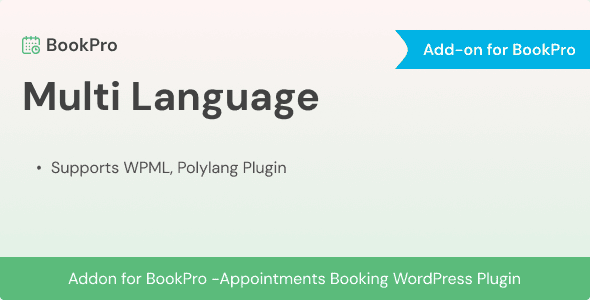 Multi Language Add-on for BookPro Plugin插件下载