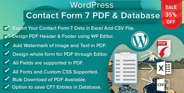 WordPress Contact Form 7 PDF, Google Sheet & Database (v3.0.0)