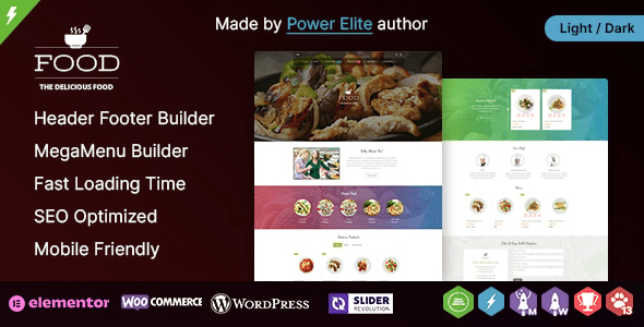 Food (v3.0.1) A Delicious WordPress Elementor Theme