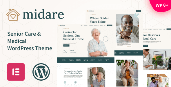 Midare (v1.06) Senior Care & Medical WordPress Theme