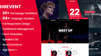BigEvent (v2.5.2) Conference Event WordPress Theme