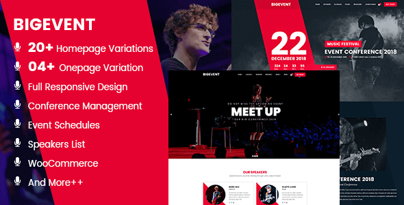 BigEvent (v2.5.2) Conference Event WordPress Theme