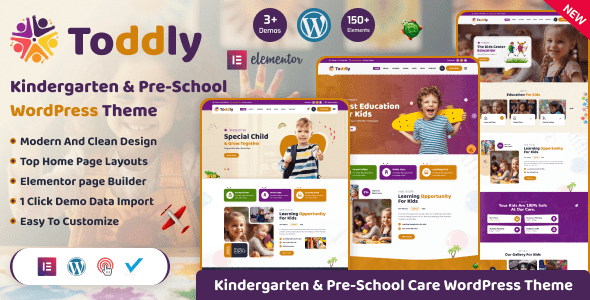 Toddly (v1.1.0) Kids & Kindergarten WordPress Theme