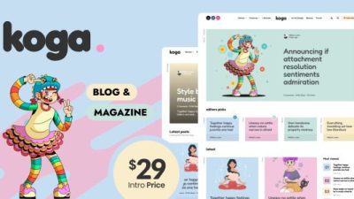 Koga (v1.0.8) Blog & Magazine WordPress Theme