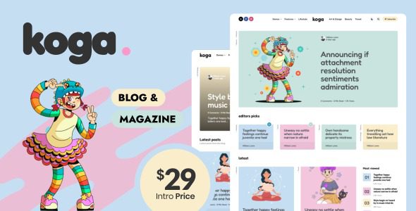 Koga (v1.0.8) Blog & Magazine WordPress Theme