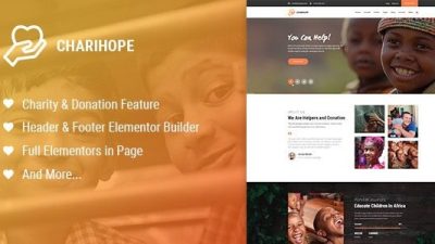 Charihope (v1.2.4) Charity and Donation WordPress Theme