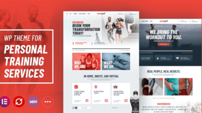 NanoFit (v1.0.6) WP Theme for Personal Training Services