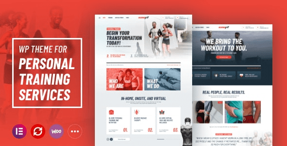 NanoFit (v1.0.6) WP Theme for Personal Training Services
