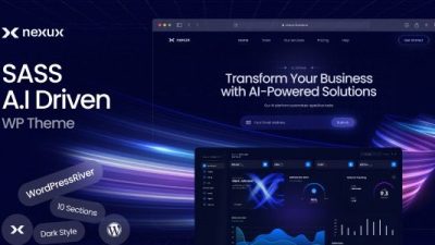 Nexux (v1.0.3) Saas Landing Page WordPress Theme