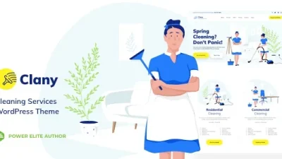 Clany v25.0 Cleaning Services WordPress Theme (Activated)