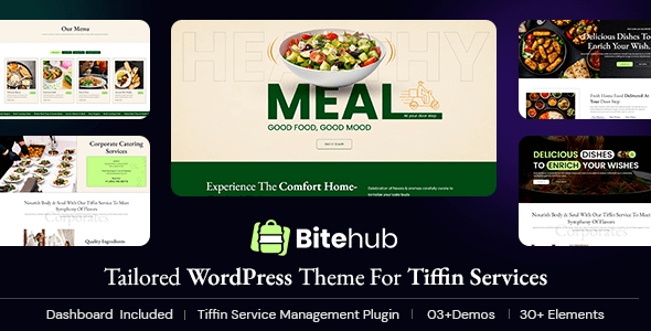 Bitehub (v1.3) Tiffin & Food Delivery WordPress Theme