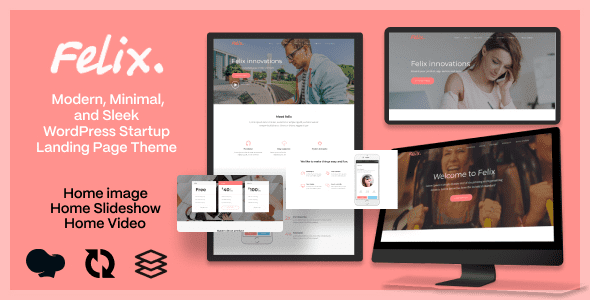 Felix. (v1.0.5) Startup Landing Page WordPress Theme