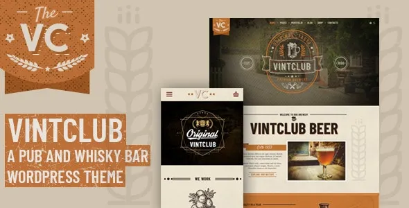 VintClub v1.1.4 A Pub and Whisky Bar WordPress Theme