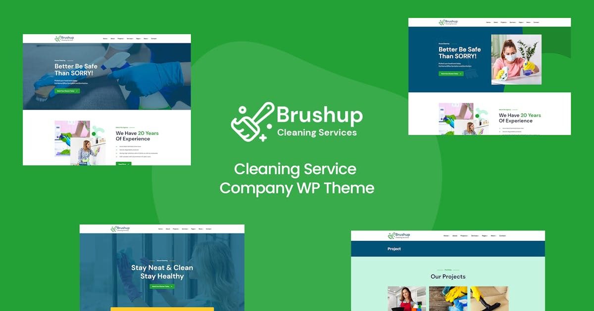 Brushup (v1.3) Cleaning Service Company WP Theme