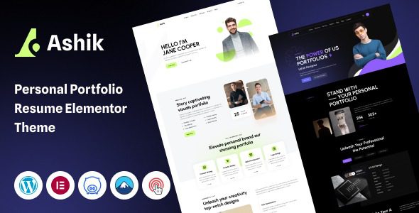 Ashik v1.0 Personal Portfolio WordPress Theme
