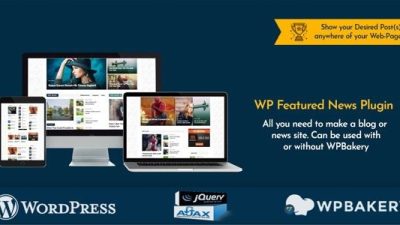 WP Featured News Pro v2.2.0 Custom Posts Listing Plugin