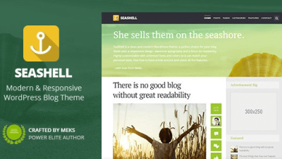 SeaShell (v1.9.1) Modern Responsive WordPress Blog Theme