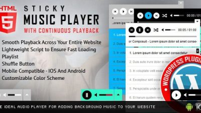 Sticky HTML5 Music Player WordPress Plugin v3.1.7