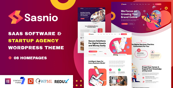 Sasnio (v1.0.0) SaaS & Software Startup Agency WordPress
