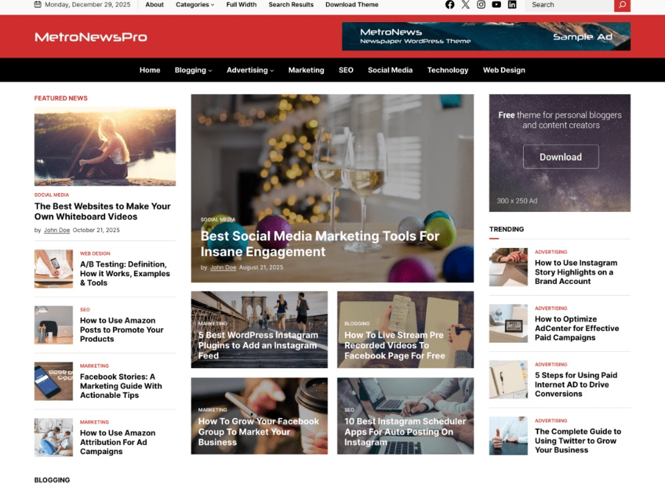 MetroNewsPro (v1.0.0) WPEnjoy Themes