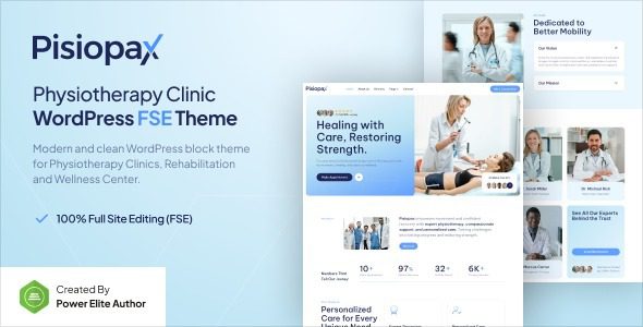 Pisiopax v1.0.0 Physiotherapy Clinic WordPress Theme
