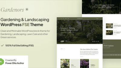 Gardenors (v1.0.0) Gardening & Landscaping Gutenverse FSE WordPress Block Theme