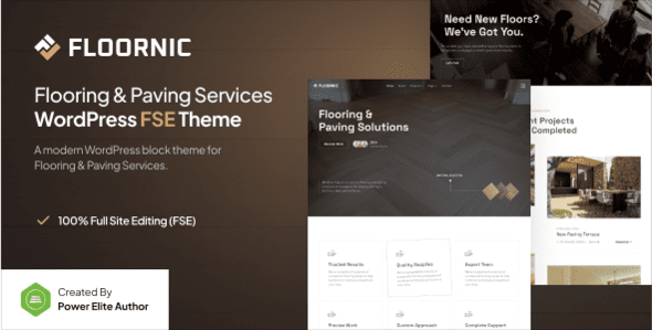 Floornic (v1.0.0) Flooring and Paving Services Gutenverse FSE WordPress Block Theme