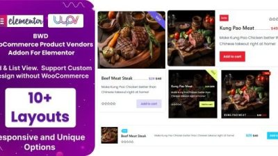 BWD WooCommerce Product Vendors Addon For Elementor v1.0