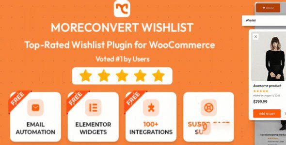 MoreConvert Wishlist for WooCommerce Premium插件下载