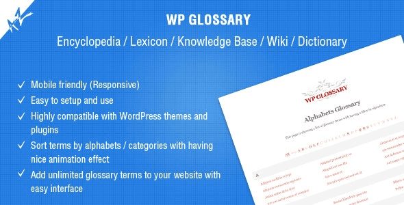 WP Glossary (v2.8) Encyclopedia / Lexicon / Knowledge Base / Wiki / Dictionary [Activated]