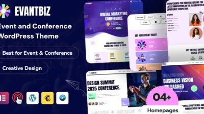 Evantbiz (v1.0.0) Conference & Events WordPress Theme