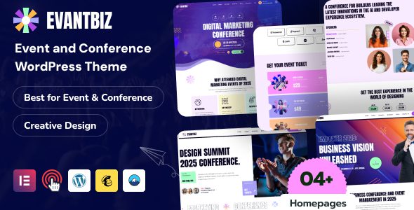 Evantbiz (v1.0.0) Conference & Events WordPress Theme