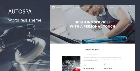 Auto Spa (v3.7) Car Wash WordPress Theme