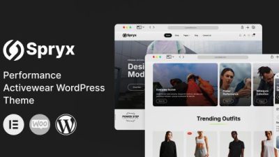 Spryx (v1.0.0) Performance Activewear WordPress Theme