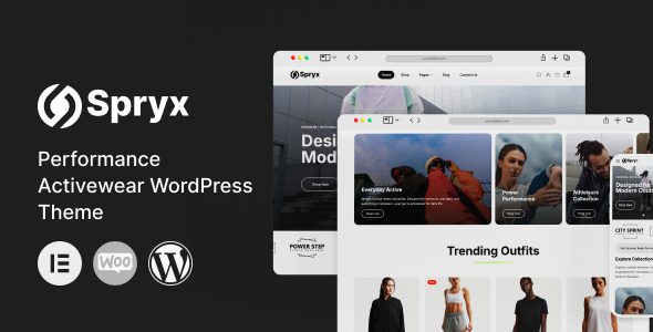 Spryx (v1.0.0) Performance Activewear WordPress Theme